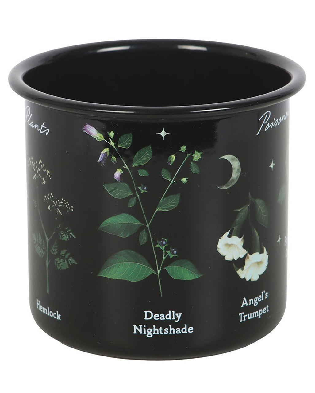 Gothic Kaffeebecher mit Giftpflanzen als Motiv