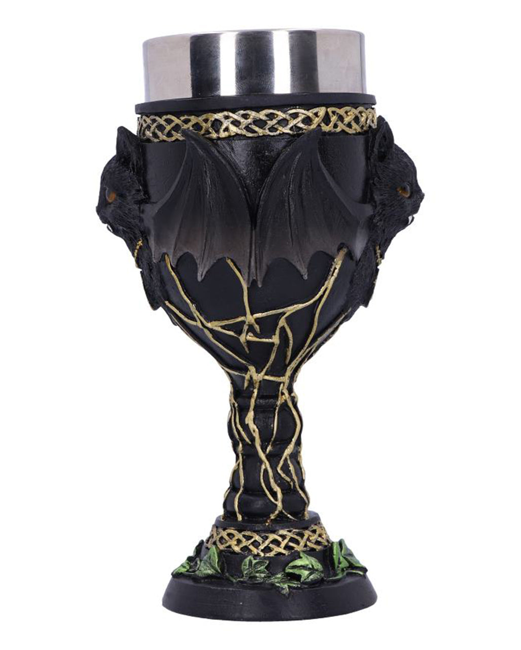 Gothic Trinkkelch mit Vampirkatze 17cm
