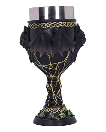 Gothic Trinkkelch mit Vampirkatze 17cm