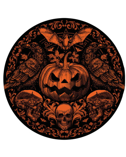 Gothic Pumpkin Paper Plate 6 Pcs.