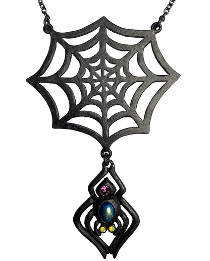 Gothic Kette Spinnennetz mit Spinne