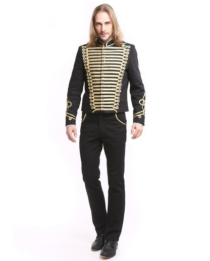 Gothic Parade Jacke Schwarz Gold