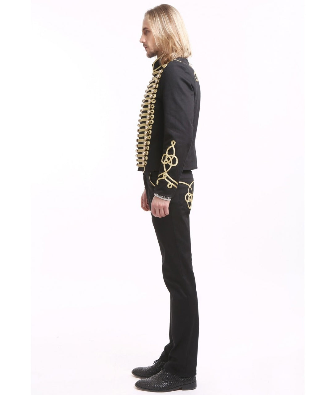 Gothic Parade Jacke Schwarz Gold