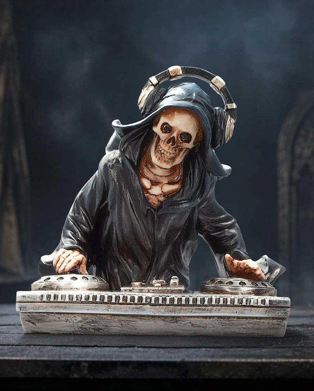 Skelett Reaper DJ Figur14,6cm