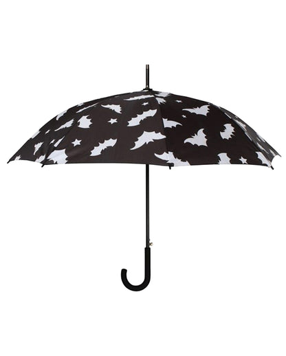 Gothic Umbrella With Bats Motif