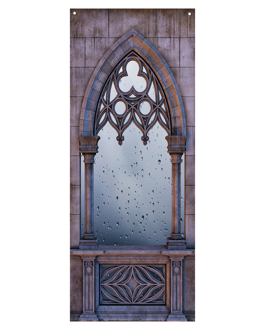 Tür & Wanddeko mit Gothic Schloss Fenster Motiv 78x200cm