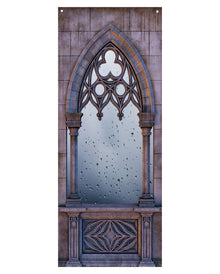 Tür & Wanddeko mit Gothic Schloss Fenster Motiv 78x200cm