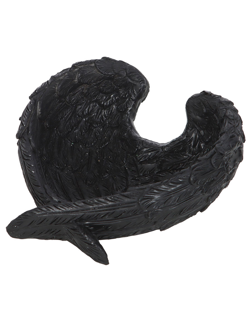 Gothic Schmuckschale mit Rabenfedern 11cm Ø