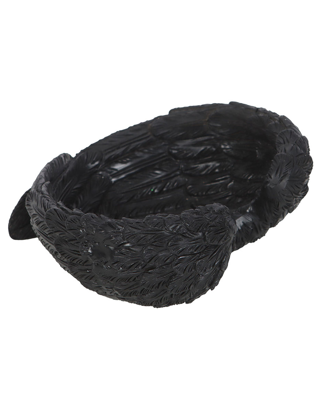 Gothic Schmuckschale mit Rabenfedern 11cm Ø