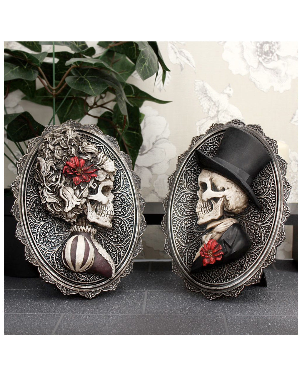 Gothic Skelett Dame Day of the Dead Wand- & Standbild