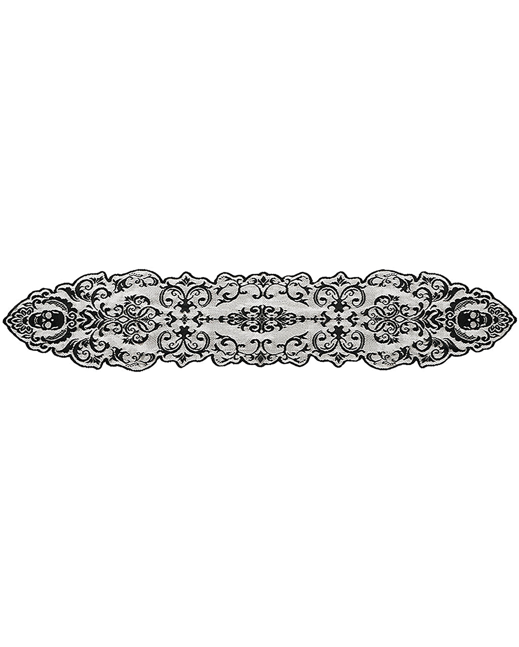 Gothic Skull With Lace Table Runner 180cm