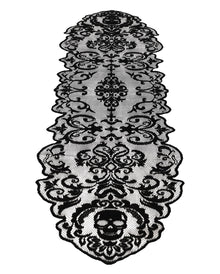 Halloween Spitzen Tischläufer Totenkopf 180cm
