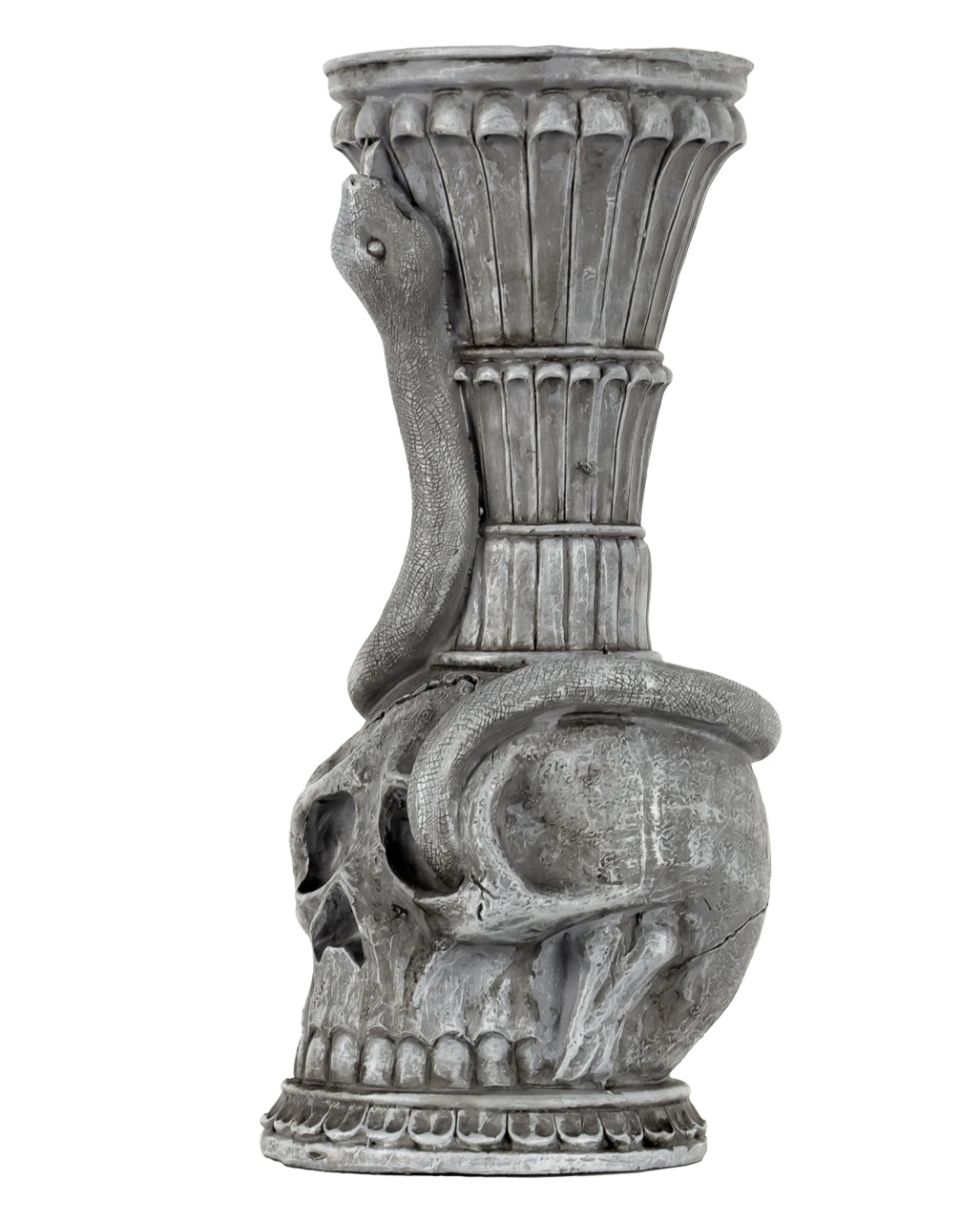 Gothic Totenkopf & Schlange Kerzenhalter 25cm