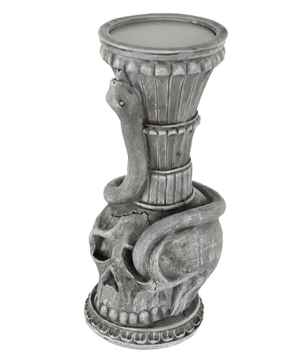 Gothic Totenkopf & Schlange Kerzenhalter 25cm