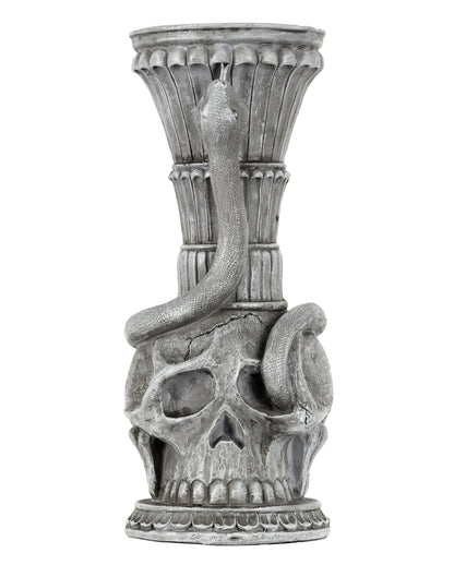 Gothic Totenkopf & Schlange Kerzenhalter 25cm