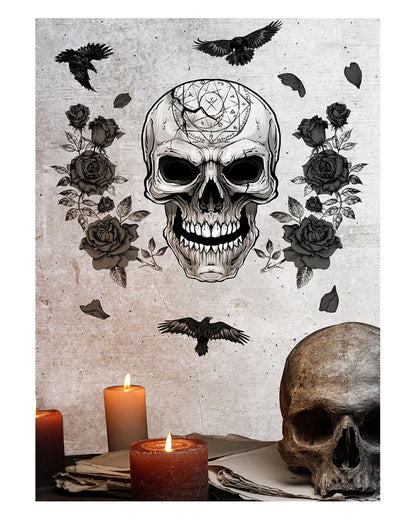 Totenkopf Gothic Wanddekoration