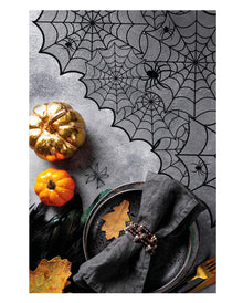 Gothic Spinnweben Spitzen Tischläufer 45x183cm