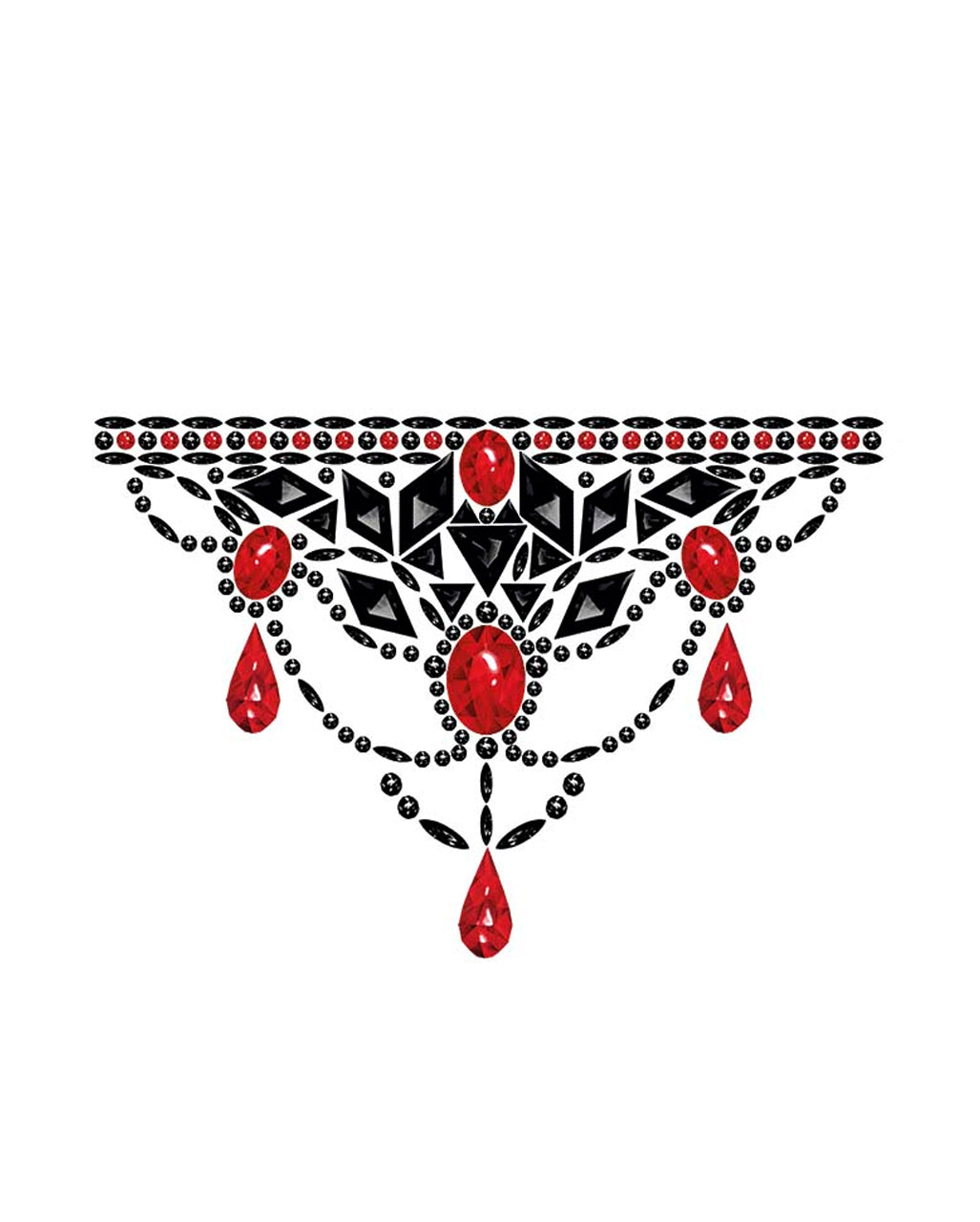 Gothic Glitzersteinchen Halskette Selbstklebend