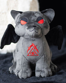 Putzige Gothic Vampirkatze aus Plüsch 20cm