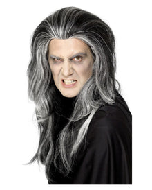 Dracula Herrenperücke mit grauen Strähnen