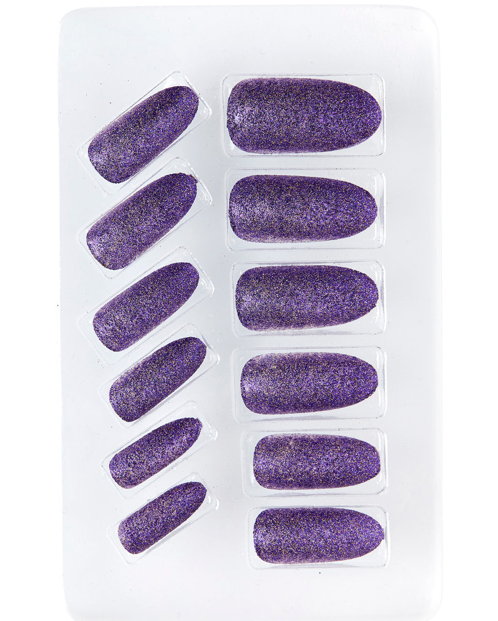 Gothic Violett Glitzernde Fingernägel 12 St.