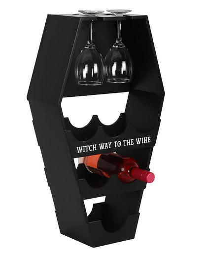 Sarg Weinregal als Gothic Deko 62cm