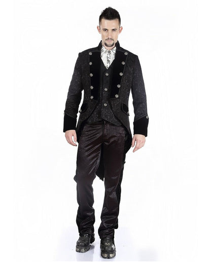 Brokat Herren Gehrock schwarz