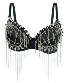 Gothic Nieten BH mit Ketten