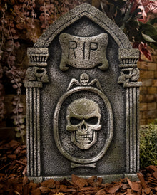 R.I.P. Grabstein mit Totenschädel & Säulen 53cm