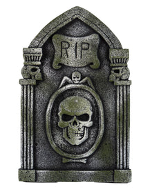 R.I.P. Grabstein mit Totenschädel & Säulen 53cm