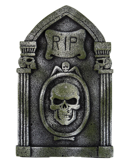 R.I.P. Gravestone With Skulls & Pillars 53cm