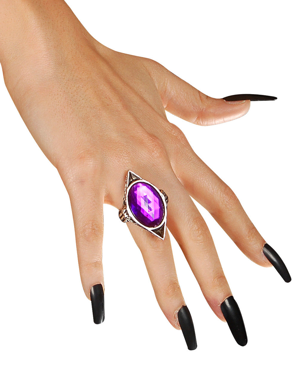 Ring mit violettem Schmuckstein
