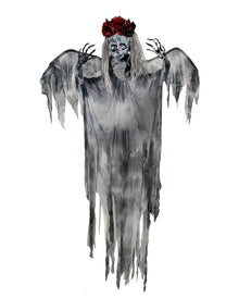 Gothic Puppe im Fetzenkleid mit Flügel 100cm