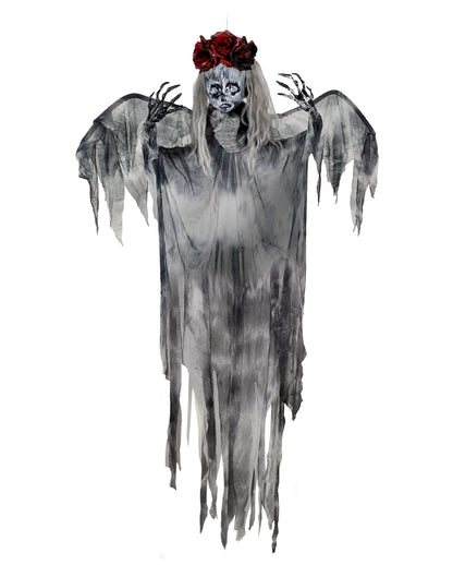 Gothic Puppe im Fetzenkleid mit Flügel 100cm