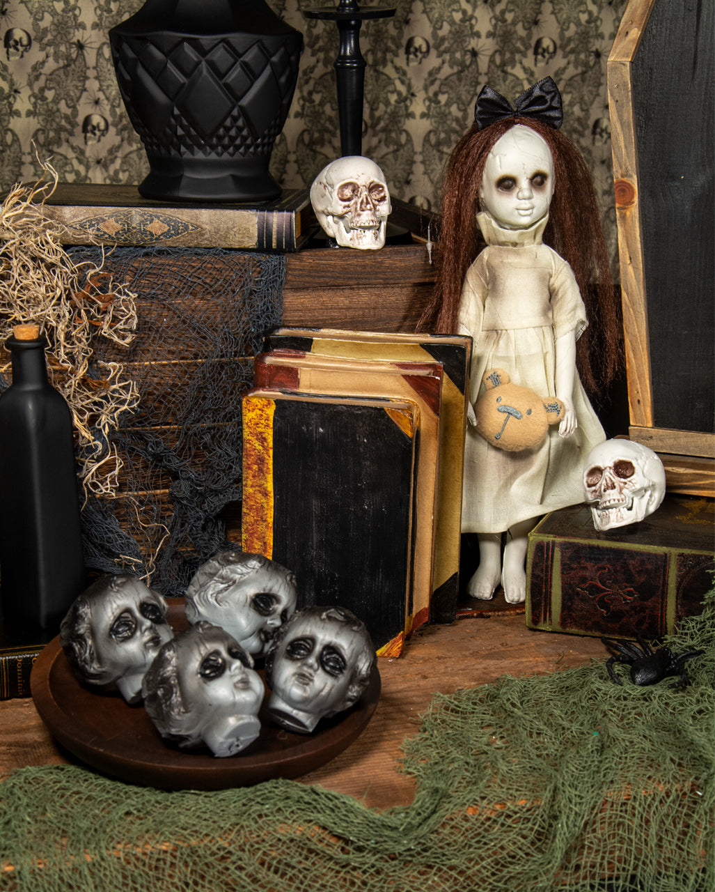 Friedhofs Gothic Puppenköpfe 4 St.