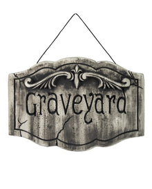 "Graveyard" Hängeschild 29 x 27cm