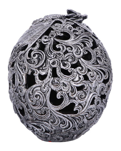Gravierter Drakos Totenschädel mit Drachenmotiv 19,5cm