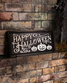 „Happy Halloween“ Wandbild mit Gravur 41cm