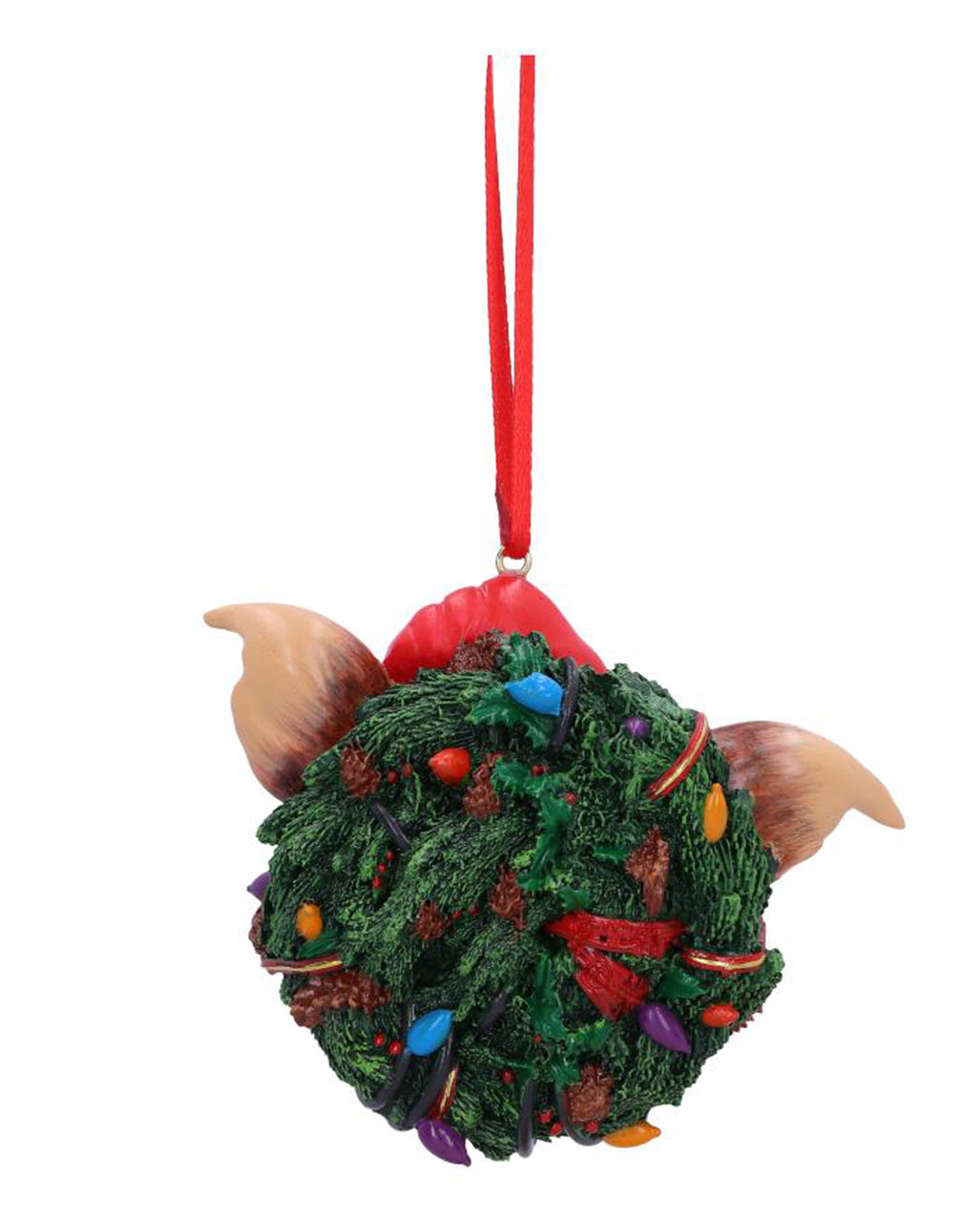 Gremlins Gizmo mit Kranz als Christbaumkugel 10cm