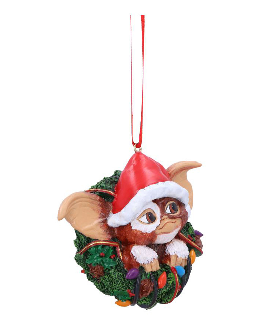Gremlins Gizmo mit Kranz als Christbaumkugel 10cm