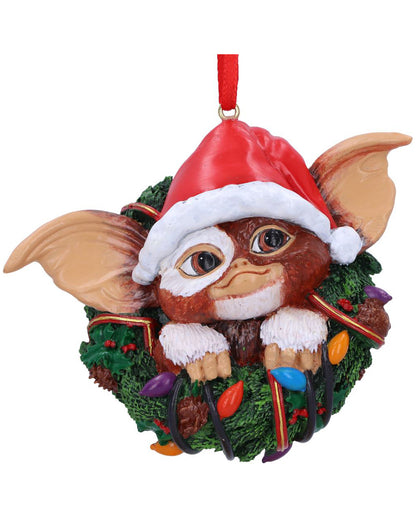 Gremlins Gizmo mit Kranz als Christbaumkugel 10cm