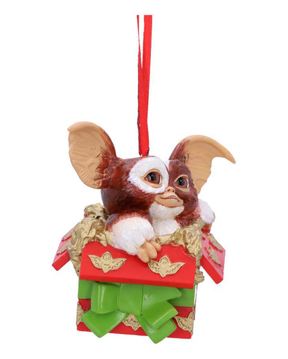Gremlins Gizmo im Geschenkpaket als Christbaumkugel 10cm