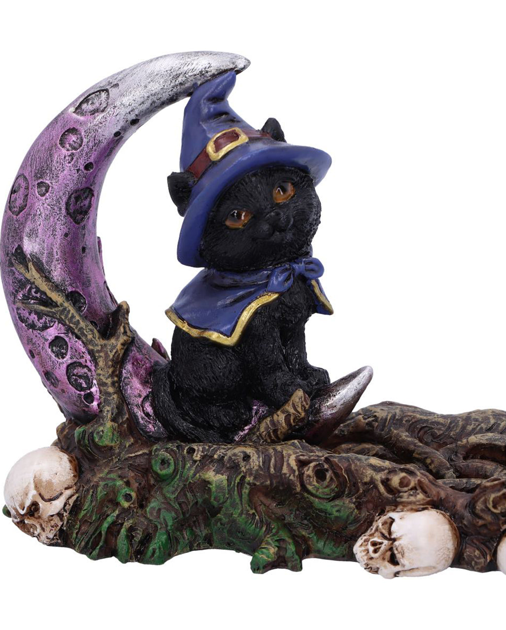 Hexenkatze mit Halbmond Räucherstäbchenhalter 29cm