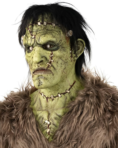 Green Frankenstein Monster Mask with Hair