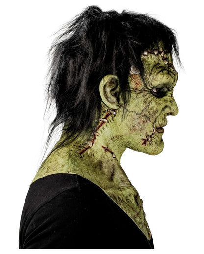 Green Frankenstein Monster Mask with Hair