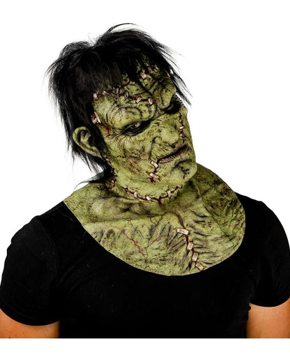 Green Frankenstein Monster Mask with Hair