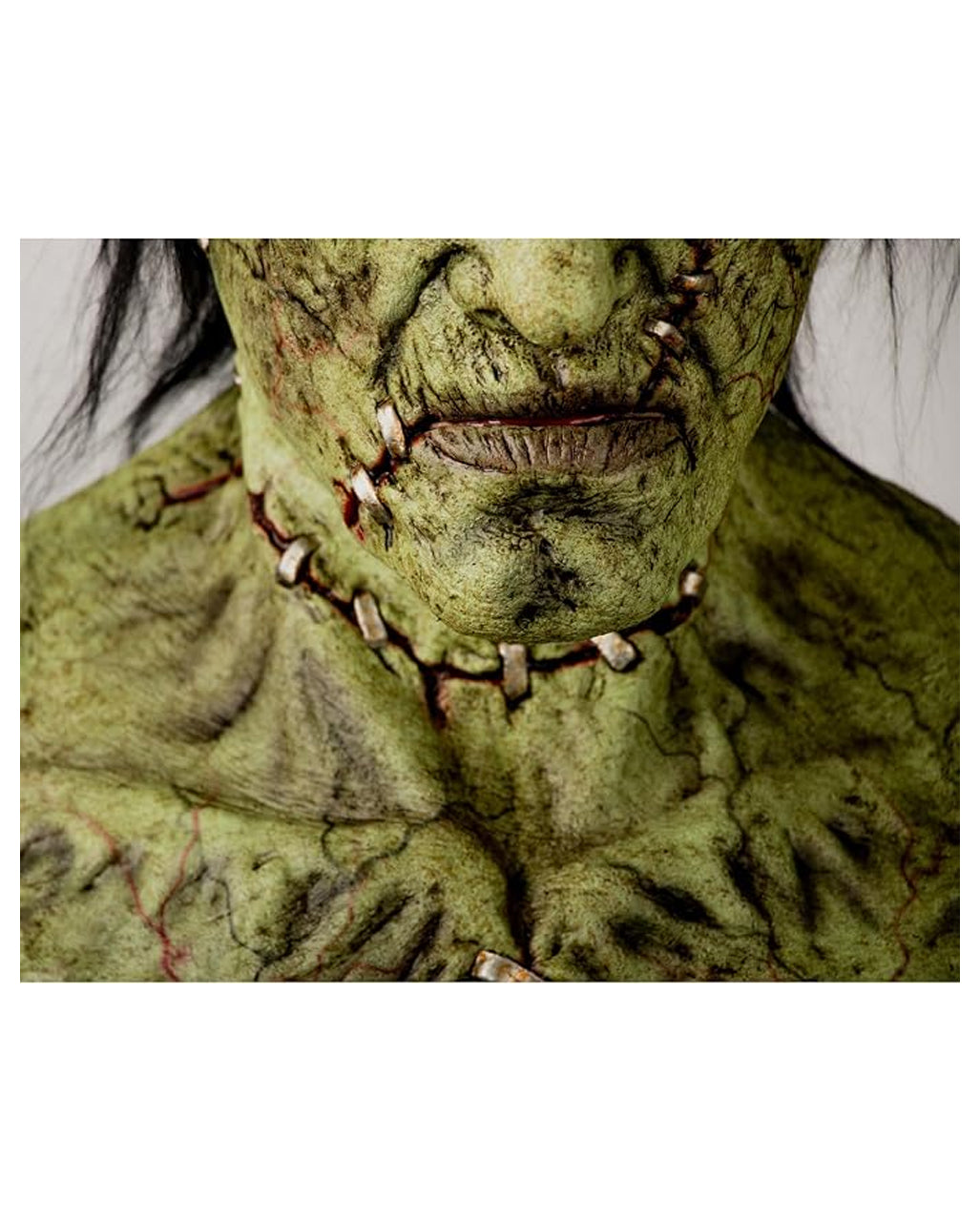 Green Frankenstein Monster Mask with Hair