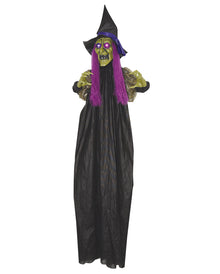Märchenhexe Hängefigur mit LED Augen 170cm