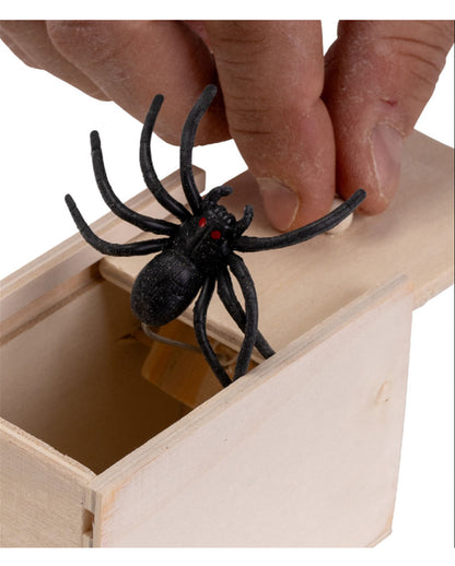 Überraschungsbox mit gruseliger Spinne