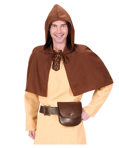 Kunstleder Gürtel mit Tasche braun